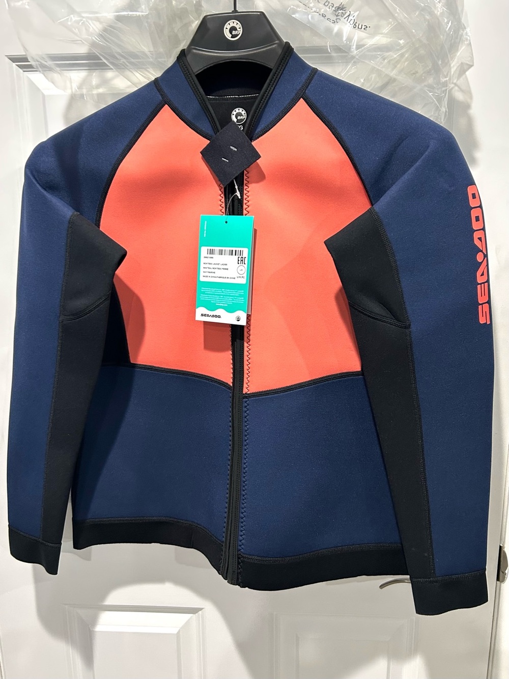 Ladies Sea-Doo Navy and Coral Neoprene Wetsuit Jacket